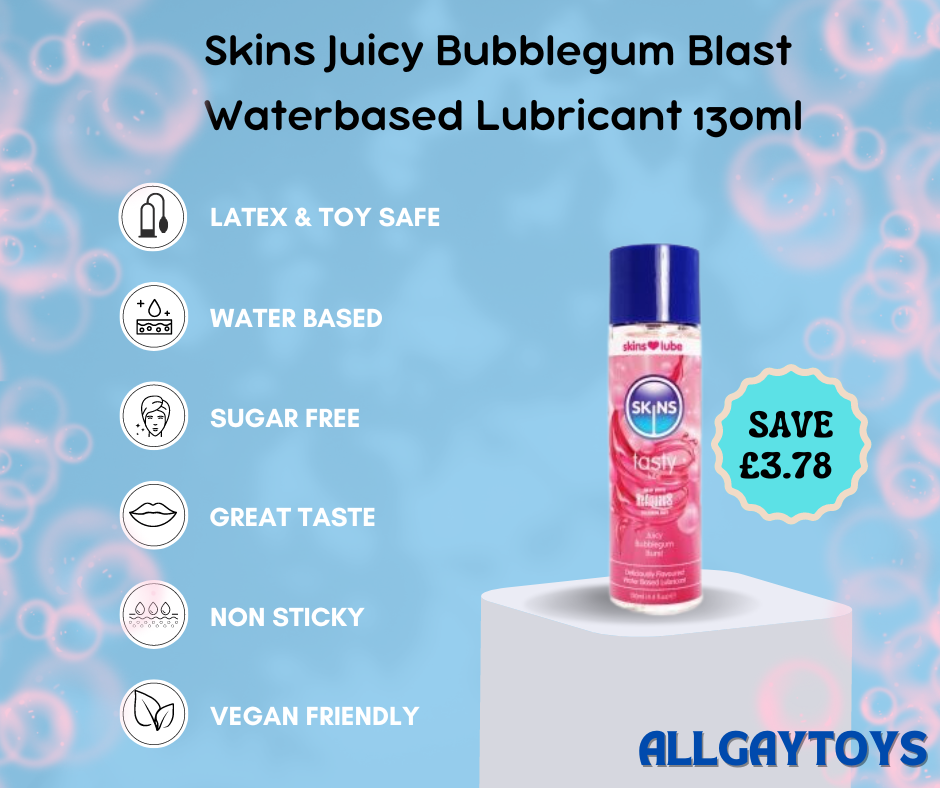 Skins Juicy Bubblegum Blast  Water based Lubricant 130ml