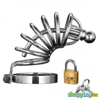 Asylum 6 Ring Locking Chastity Cage