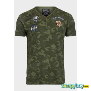 Dissident Mens Military Style Camouflage T-Shirt