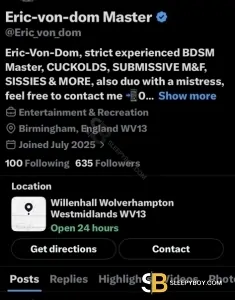 male escort Willenhall Master Eric